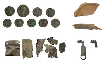 Predmeti iz jame Pod plavo skalo, 2.–4. stoletje po Kristusu <em>Foto: Jože Štukl</em>