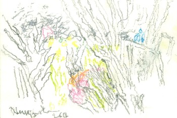 Tomaž Kržišnik: My Garden, 2022. Colored Pastels